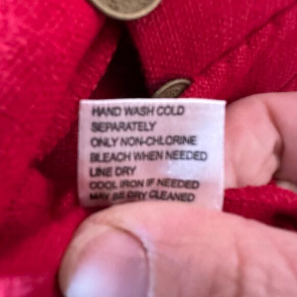 Peacock Ways women’s blazer jacket red black Asian coin button detail - Picture 4 of 9